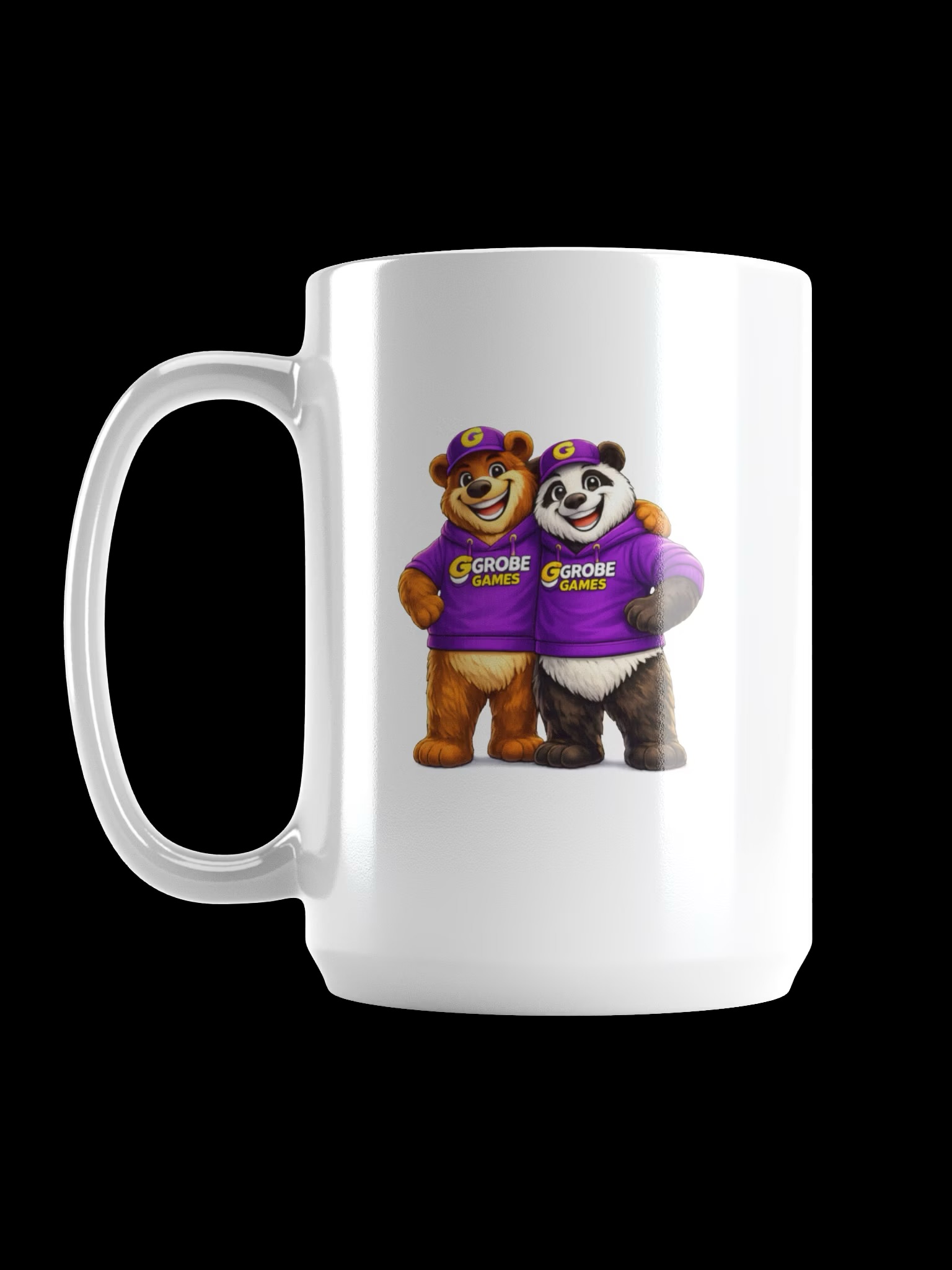 Grobe Games bear mascots mug